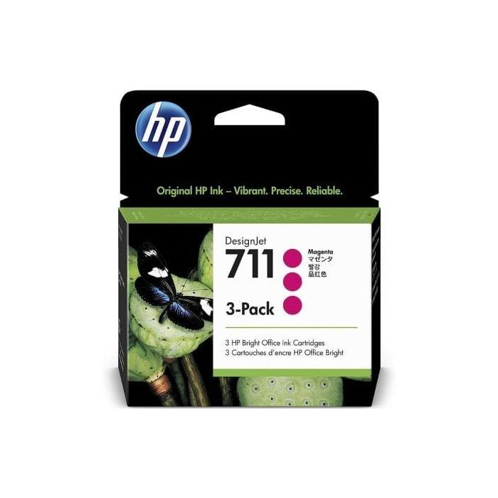 HP DesignJet T120/T520 Cartucho Magenta Nº711 (Pack 3)