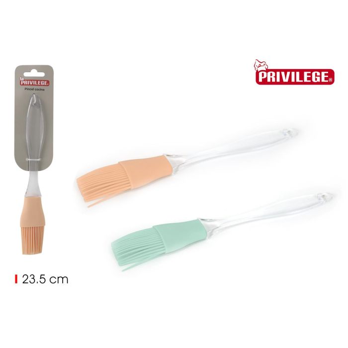Privilege Pincel de Silicona Mango Clear 24 cm para Cocina y Repostería (36 Unidades)