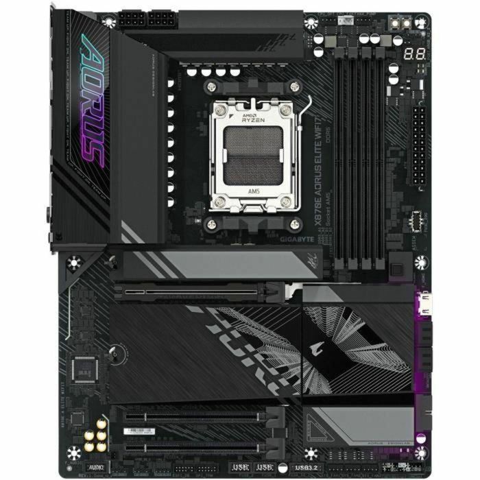 GIGABYTE Placa Base X870E A ELITE WIFI7 - Compatible con AMD Ryzen 9000, Wi-Fi 7, DDR5 hasta 8000MHz, 4xPCIe 5.0, 4xM.2, Ref. 9MX87EEL7-00-10 5 GIGABYTE Placa Base X870E A ELITE WIFI7 - Compatible con AMD Ryzen 9000, Wi-Fi 7, DDR5 hasta 8000MHz, 4xPCIe 5.0, 4xM.2, Ref. 9MX87EEL7-00-10 5