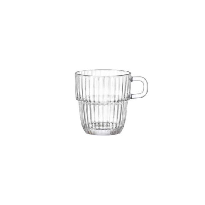 Bormioli Rocco Taza de Té Barshine 250ml de Vidrio Templado - Pack de 12 Unidades Apilable y Resistente a Choques