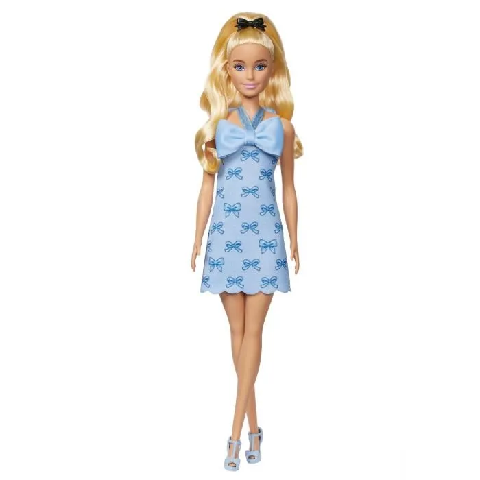 Barbie HYT93 Muñeca Fashionista Vestido Lazo Azul 2 Barbie HYT93 Muñeca Fashionista Vestido Lazo Azul 2