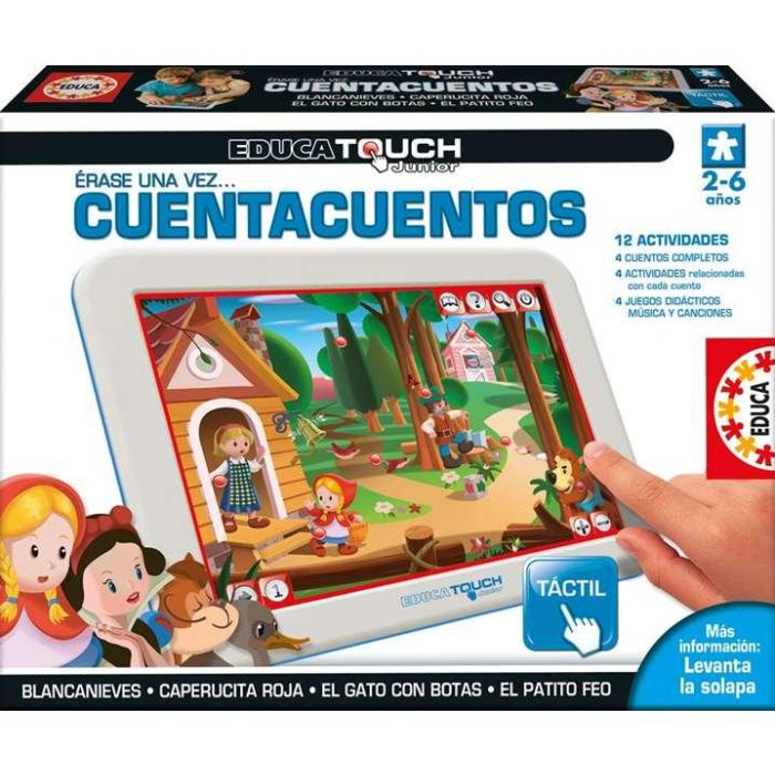 Juego educa touch táctil con 4 cuenta cuentos y 12 láminas de actividades