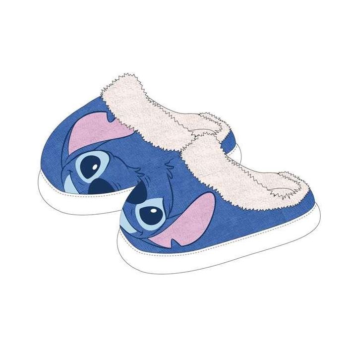 Cerdá Zapatillas de Casa Abiertas con Diseño del Personaje Stitch, Color Azul, Talla 40-41