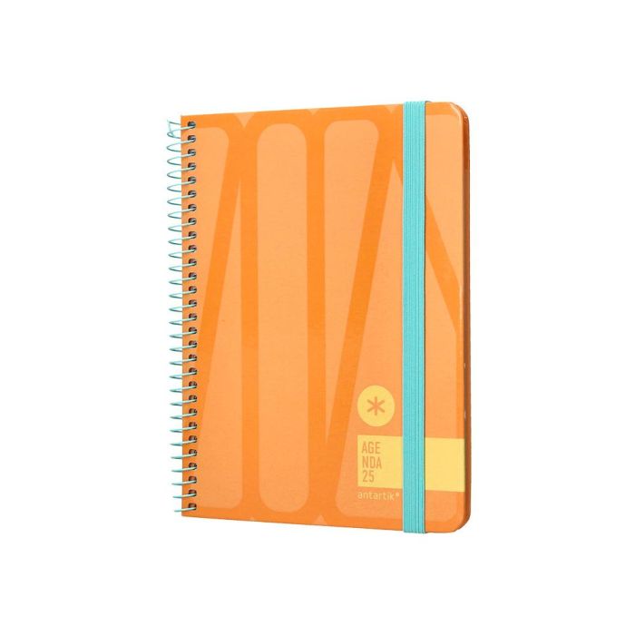 Agenda Espiral Antartik Bold A6 2025 Semana Vista Colores Surtidos Azul Y Melocoton Papel De 80 gr 8 unidades 3