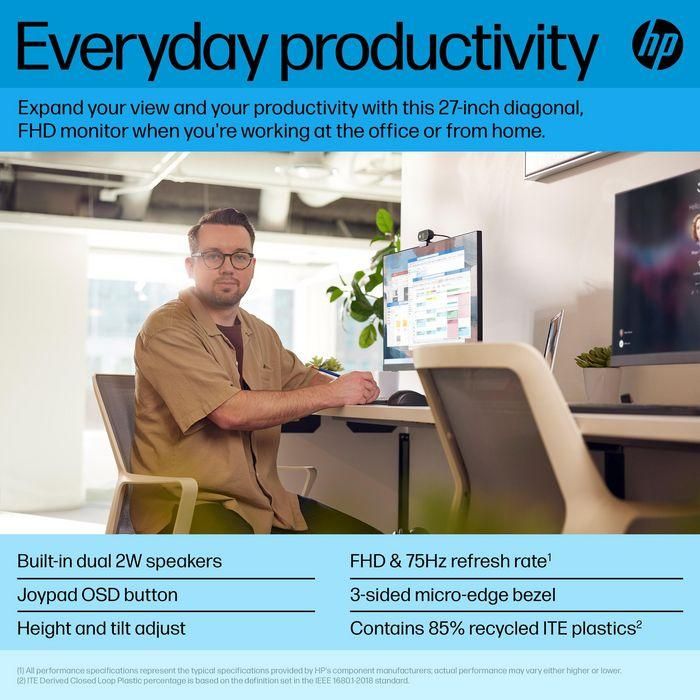 HP P27h G5 Monitor de 27 pulgadas FHD con Audio Integrado para Productividad Diaria 12 HP P27h G5 Monitor de 27 pulgadas FHD con Audio Integrado para Productividad Diaria 12