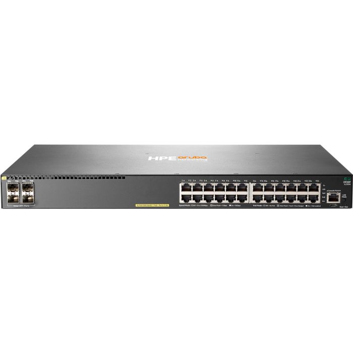 HPE Aruba 2930F 24G PoE+ 4SFP+ Switch gestionado L3 con 24 Puertos Gigabit Ethernet y Montaje en Rack