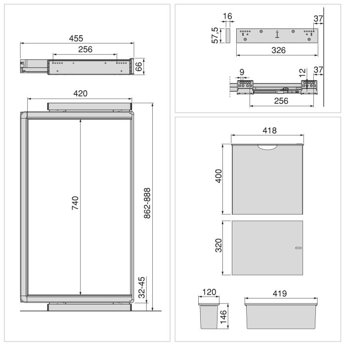 Emuca Kit de 2 bandejas auxiliares, 1 cesto y bastidor regulable Quartz para armarios, guías de cierre suave y extracción total, Módulo 90cm, Acabado Titanio 11 Emuca Kit de 2 bandejas auxiliares, 1 cesto y bastidor regulable Quartz para armarios, guías de cierre suave y extracción total, Módulo 90cm, Acabado Titanio 11