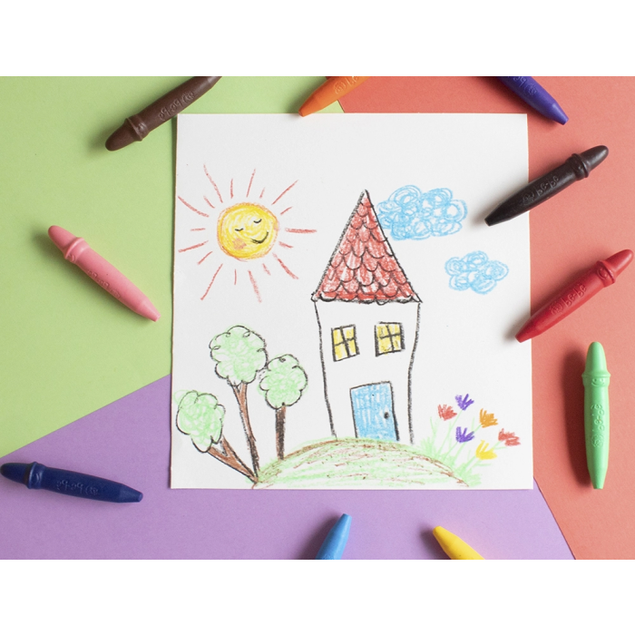 Giotto Lápices de Cera Super Bebé, Caja de 10 Colores Surtidos con Sacapuntas 7 Giotto Lápices de Cera Super Bebé, Caja de 10 Colores Surtidos con Sacapuntas 7