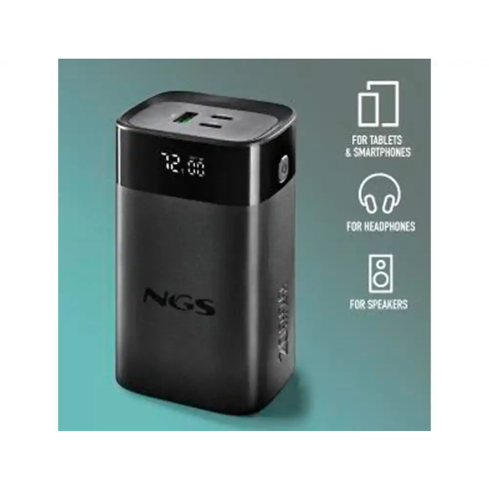NGS TWIX20 Powerbank 20000mAh 65W Carga Rápida Compatible con Portátiles Negra 3