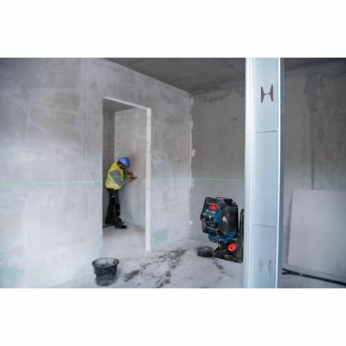 Bosch GCL 2-50 G + RM 10 Láser combinado de líneas y puntos de plomada verdes, alta visibilidad, protección IP64, 15 m de alcance para líneas 25 Bosch GCL 2-50 G + RM 10 Láser combinado de líneas y puntos de plomada verdes, alta visibilidad, protección IP64, 15 m de alcance para líneas 25