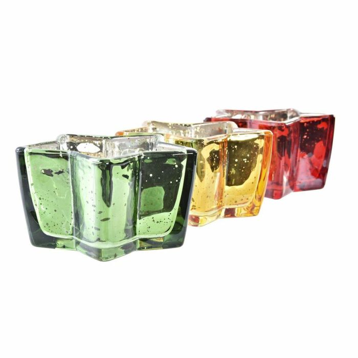 Vela Navidad Tradicional DKD Home Decor Rojo Verde 10 x 5.5 x 10 cm (3 Unidades) 1
