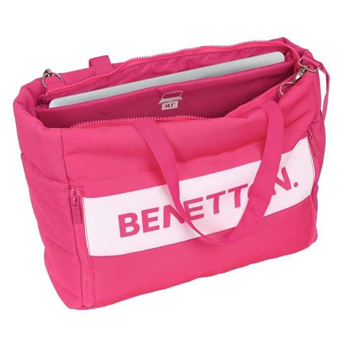 Benetton Bolso con Bolsillo para Portátil 14,1" Raspberry Rosa Fucsia 54x31x17 3 Benetton Bolso con Bolsillo para Portátil 14,1" Raspberry Rosa Fucsia 54x31x17 3