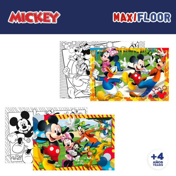 Set de 4 Puzzles Mickey Mouse 35 x 1,5 x 25 cm 48 Piezas (6 Unidades) 3 Set de 4 Puzzles Mickey Mouse 35 x 1,5 x 25 cm 48 Piezas (6 Unidades) 3