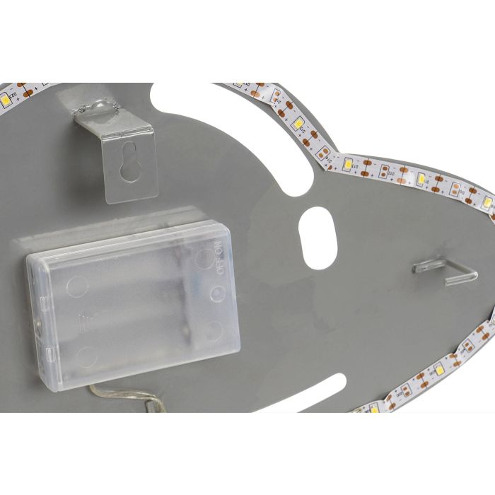 DKD Home Decor Decoración de Pared Infantil Temática Ovni LED de Metal Gris y Verde 35x30x2 cm | Funciona con Pilas AA 2 DKD Home Decor Decoración de Pared Infantil Temática Ovni LED de Metal Gris y Verde 35x30x2 cm | Funciona con Pilas AA 2