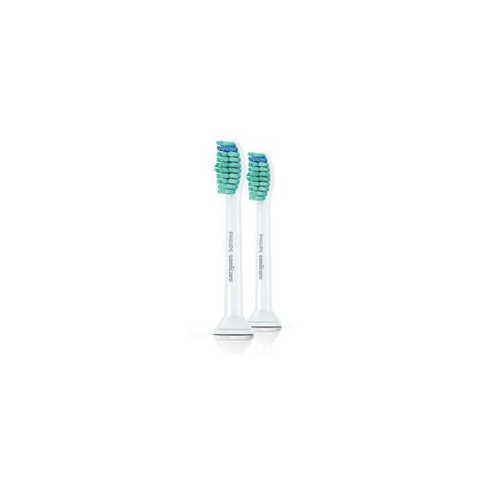 Philips Cabezales de Cepillo Sónico Sonicare For Kids, Estándar, Dureza Media, Blanco/Turquesa, Pack de 2