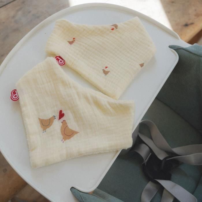 Pack de 2 baberos bandana - DOMIVA - Maternity Love - Algodón suave y absorbente - Broches ajustables 1 Pack de 2 baberos bandana - DOMIVA - Maternity Love - Algodón suave y absorbente - Broches ajustables 1