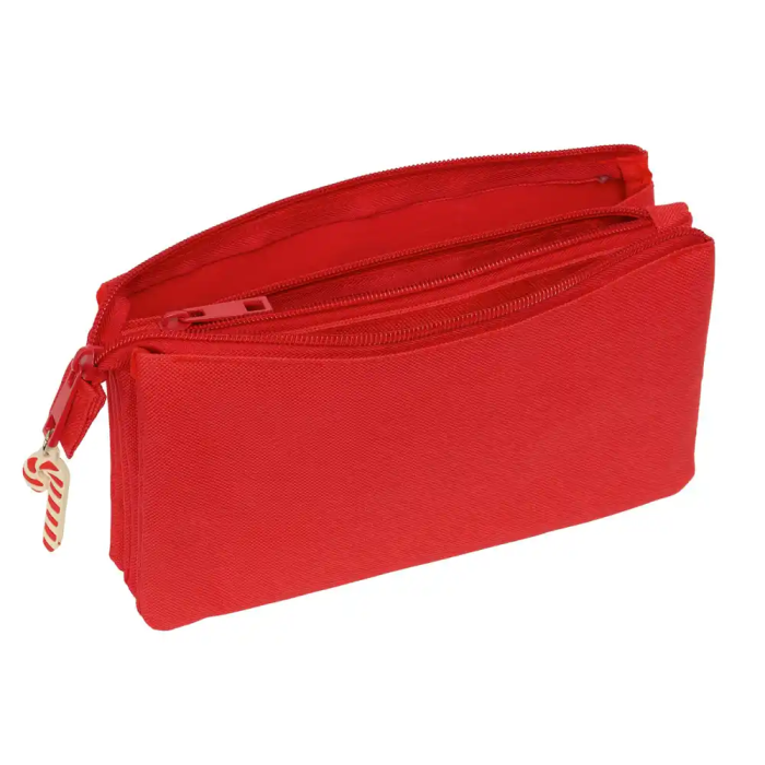 Safta Portatodo Triple Osito Rojo Felices Fiestas 22x12x3cm 2