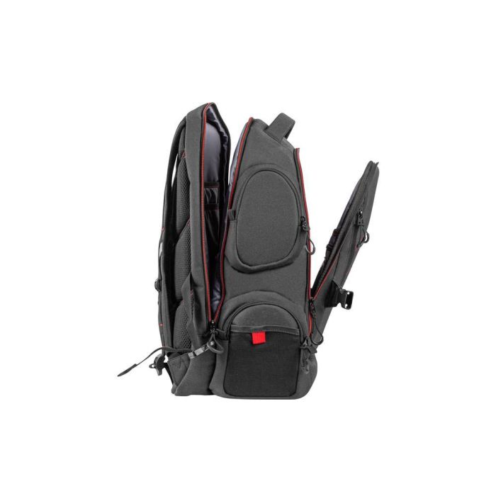 Genesis Mochila Pallad 550 Portátil 17.3" Resistente al Agua y Golpes con Múltiples Compartimentos de Poliéster Negro Rojo 5
