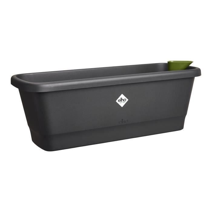 Elho Noa Balconiere M - Negro - L 52 x B 20 x H 18 cm - Balcón exterior - 100% reciclado Elho Noa Balconiere M - Negro - L 52 x B 20 x H 18 cm - Balcón exterior - 100% reciclado