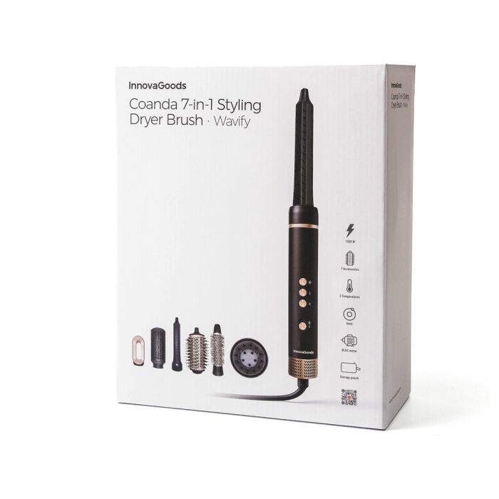 Cepillo de Aire Secador y Moldeador Multifunción Iónico con Tecnología Coanda y 7 Accesorios Wavify InnovaGoods 1