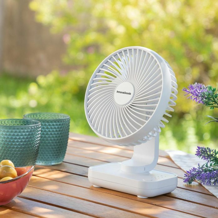 Ventilador de Escritorio Recargable Fanrec InnovaGoods Ø5,4'' 3600 mAh / 13,3 W 4 Ventilador de Escritorio Recargable Fanrec InnovaGoods Ø5,4'' 3600 mAh / 13,3 W 4