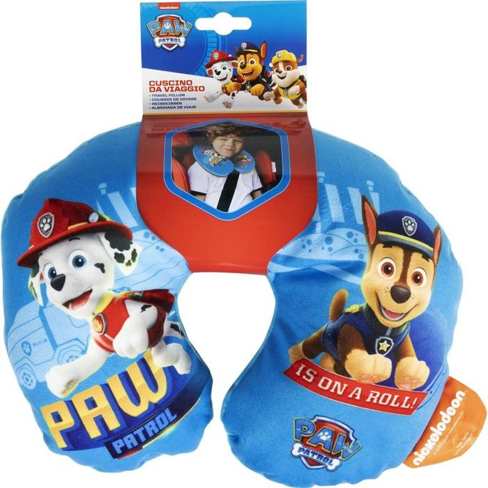 Patrulla Canina CZ10626 Almohada de Viaje para Niño, Poliéster, Relleno de Perlas de Poliestireno, Lavable 3