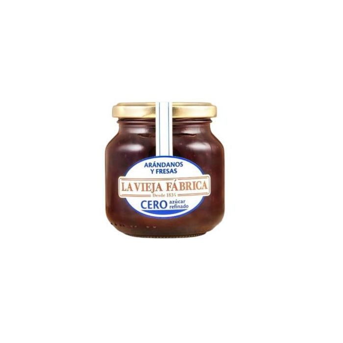 La Vieja Fábrica Mermelada de Arándanos y Fresa Cero Azúcar Refinado 280 g