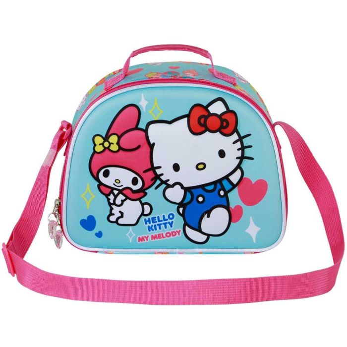 Bolsa Portamerienda 3D Friendship Sanrio Hello Kitty Azul 1 Bolsa Portamerienda 3D Friendship Sanrio Hello Kitty Azul 1