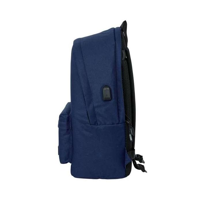Safta Mochila Doble para Portátil 15,6" + USB Munich Básicos Marino 31x44x18 cm 2 Safta Mochila Doble para Portátil 15,6" + USB Munich Básicos Marino 31x44x18 cm 2
