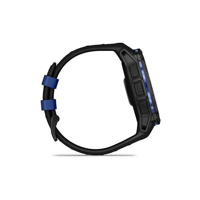 Garmin Instinct 3 Reloj Inteligente con Pantalla AMOLED de 45 mm, GPS, Caja de Aluminio y GFRP, Correa de Silicona Intercambiable Negro/Azul Bolt, Resistencia al Agua 10 ATM
