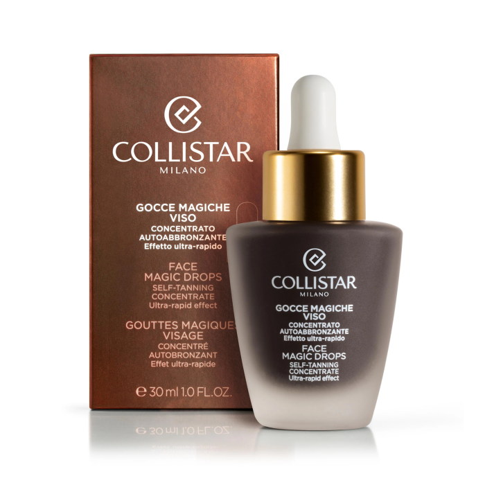Collistar GOTAS MÁGICAS rostro Autobronceador Facial 30 ml con Efecto Dorado Intenso y Antienvejecimiento