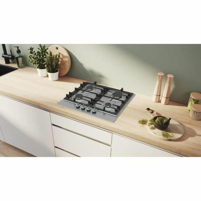 Bosch PCP6A5I90 Placa de Gas, Serie 6, 4 Fuegos, Acero Inoxidable, 52 x 58.2 x 4.5 cm 4 Bosch PCP6A5I90 Placa de Gas, Serie 6, 4 Fuegos, Acero Inoxidable, 52 x 58.2 x 4.5 cm 4
