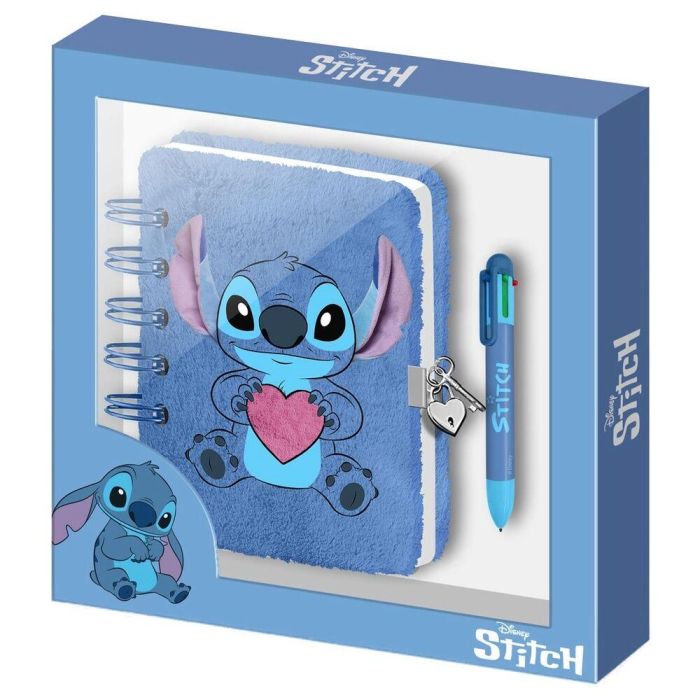 KARACTERMANIA Diario peluche + Boligrafo Stitch Disney