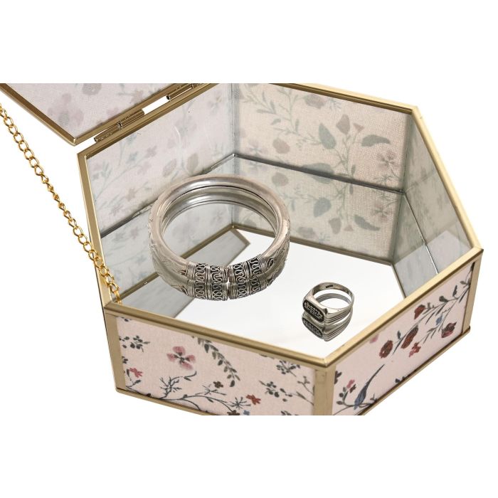 Joyero Shabby DKD Home Decor Beige Verde 17.5 x 6.5 x 20 cm (4 Unidades) 3