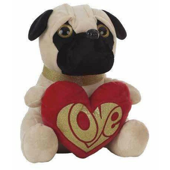 Peluche pug dog corazón 32 cm