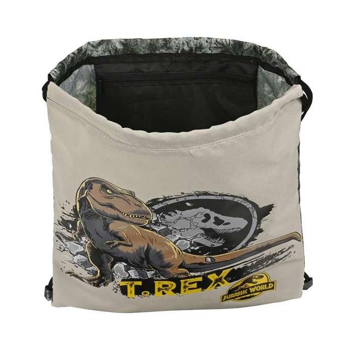 Bolsa Mochila con Cuerdas Jurassic World Warning Gris 35 x 40 x 1 cm 1