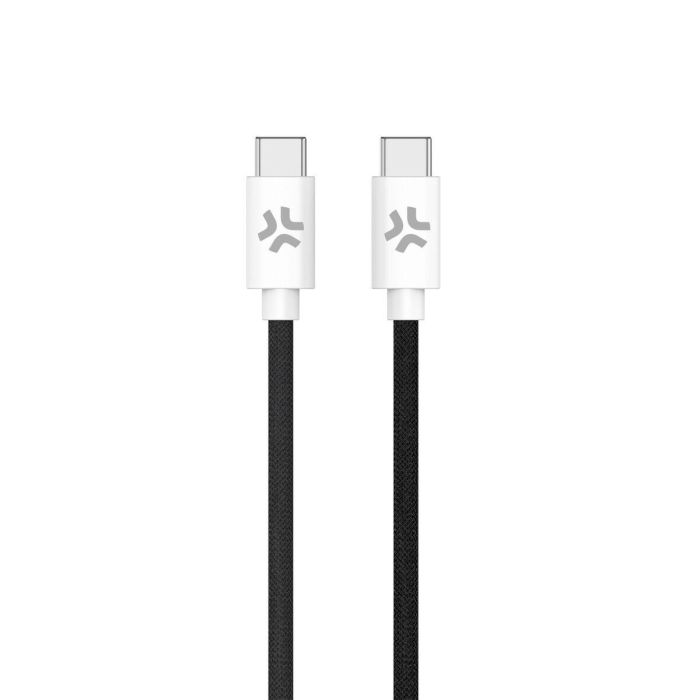 Cable USB-C Celly USBCUSBCCOTTBK Negro 1,5 m Cable USB-C Celly USBCUSBCCOTTBK Negro 1,5 m