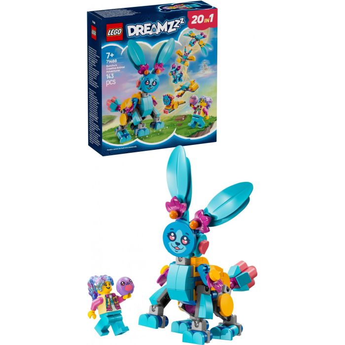 LEGO 71488 DREAMZzz Aventuras de Bunchu: Animales Creativos Set de Construcción Figura Articulada con 19 Formas e Izzie 12