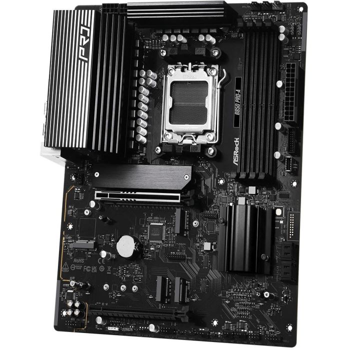 ASRock B850 Pro-A Placa Base AMD AM5, Compatible con Ryzen 7000-9000, DDR5, PCIe 5.0, ATX 4