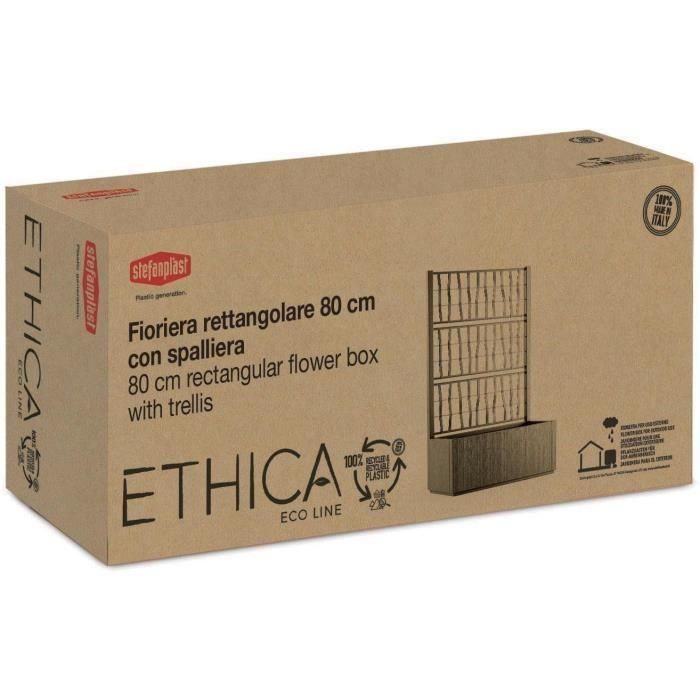Jardinera Ethica rectangular 80 cm con enrejado color topo 5 Jardinera Ethica rectangular 80 cm con enrejado color topo 5