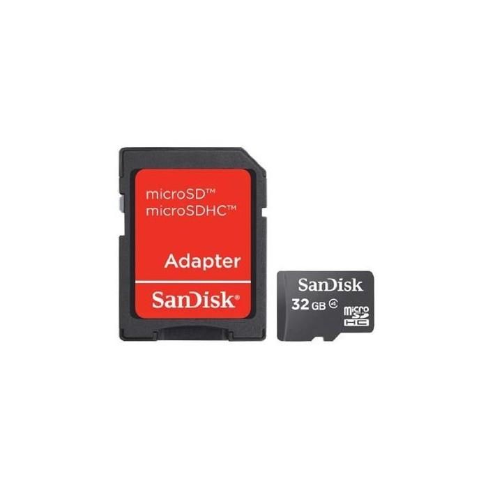 SanDisk Tarjeta Memoria Micro Secure Digital 32GB microSDHC Clase 4 para Móviles, Tablets, GPS y Cámaras Digitales