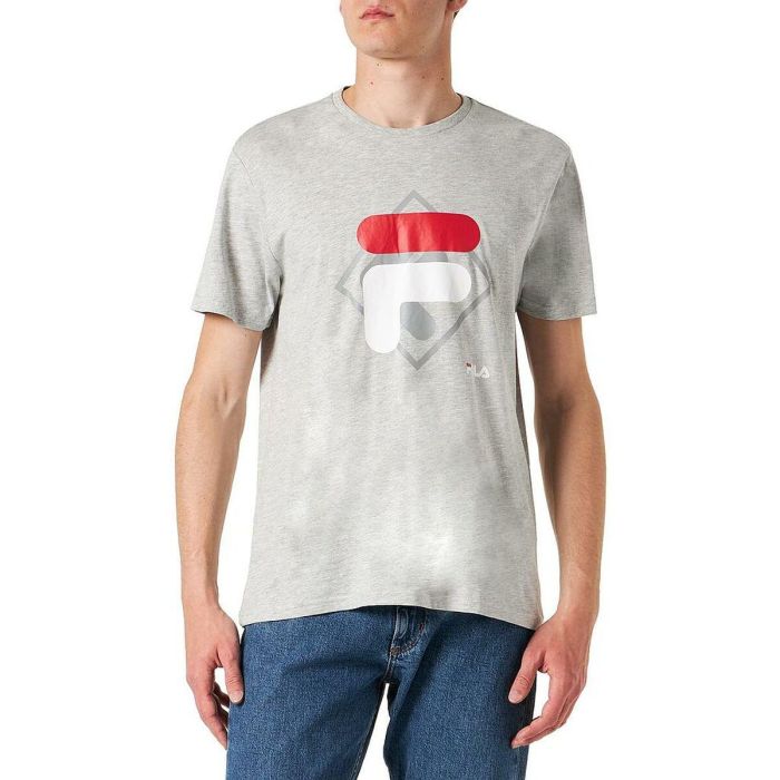 Camiseta de Manga Corta Hombre Fila FAM0447 80000 Gris 0 Camiseta de Manga Corta Hombre Fila FAM0447 80000 Gris 0