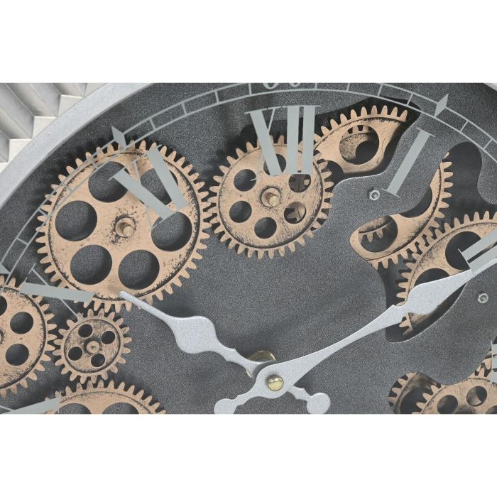 Reloj de Pared Home ESPRIT Negro Plateado Hierro 2 Reloj de Pared Home ESPRIT Negro Plateado Hierro 2