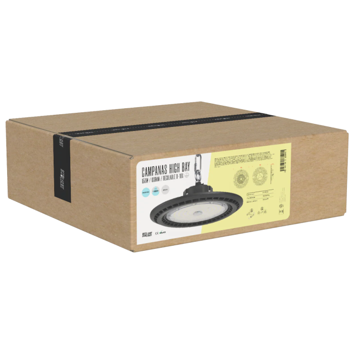 BX3 LIGHT Campana High Bay LED 150W IP65 6000K 120 grados Reg. 0-10V para Techos Altos BX3 LIGHT Campana High Bay LED 150W IP65 6000K 120 grados Reg. 0-10V para Techos Altos