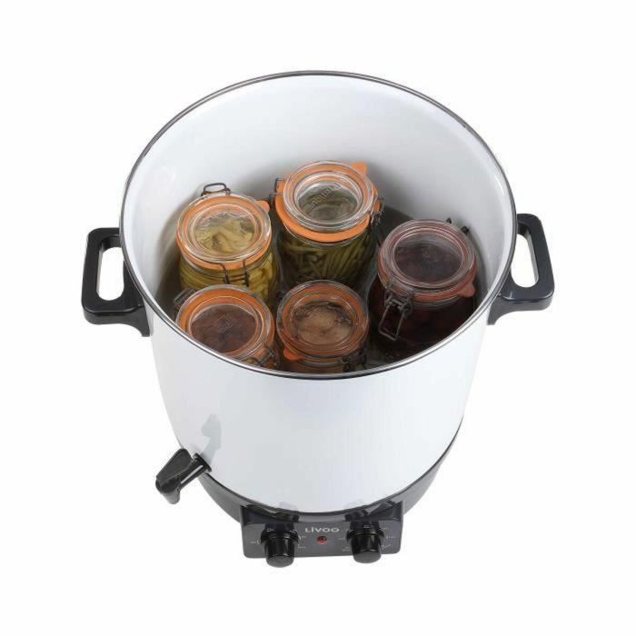 Livoo Esterilizador Eléctrico Tarros DOM334 1800W 27L Ø35 cm Termostato y Temporizador Regulables Depósito Acero 4 Livoo Esterilizador Eléctrico Tarros DOM334 1800W 27L Ø35 cm Termostato y Temporizador Regulables Depósito Acero 4