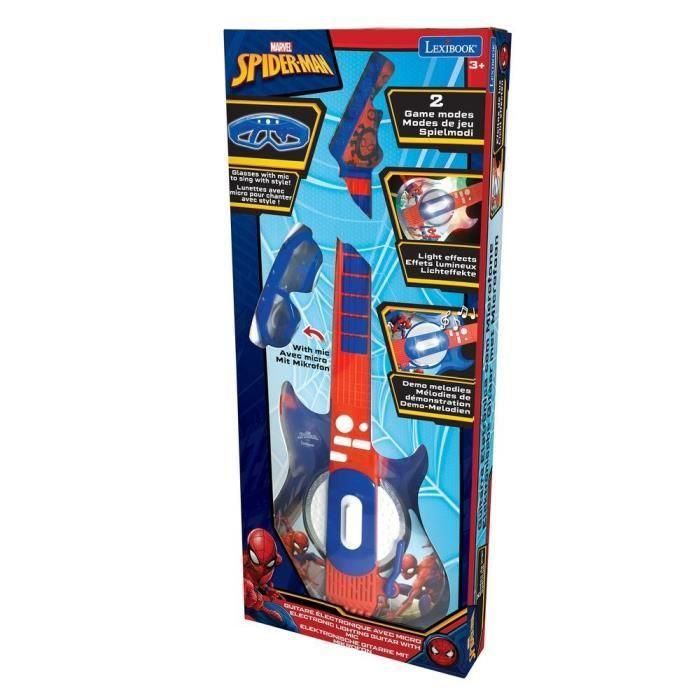 SPIDER-MAN - Guitarra electrónica luminosa con gafas equipada con micrófono 3 SPIDER-MAN - Guitarra electrónica luminosa con gafas equipada con micrófono 3