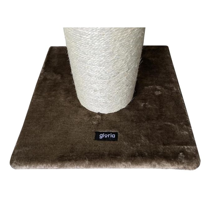 Gloria Sinaloa Poste Rascador para Gatos, Ideal para Arañar, 81.5 cm de Alto, 14 cm de Diámetro, Sisal y Peluche, Marrón Claro 3