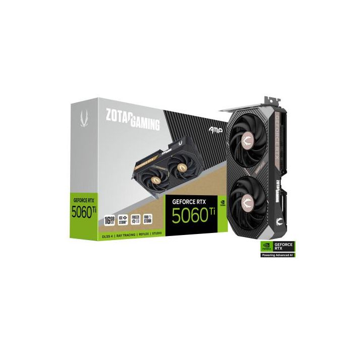 ZOTAC RTX 5060 Ti AMP NVIDIA GeForce 16 GB GDDR7 Tarjeta Gráfica