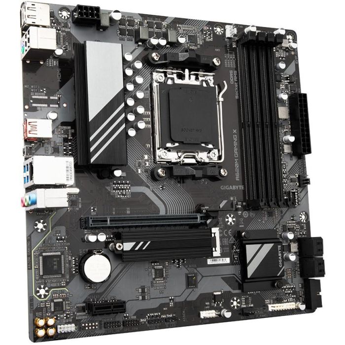 Gigabyte AM5 A620M GAMING X Placa base micro ATX AMD Socket AM5 DDR5 hasta 8000MHz para Ryzen 7000/8000 Series 2 Gigabyte AM5 A620M GAMING X Placa base micro ATX AMD Socket AM5 DDR5 hasta 8000MHz para Ryzen 7000/8000 Series 2