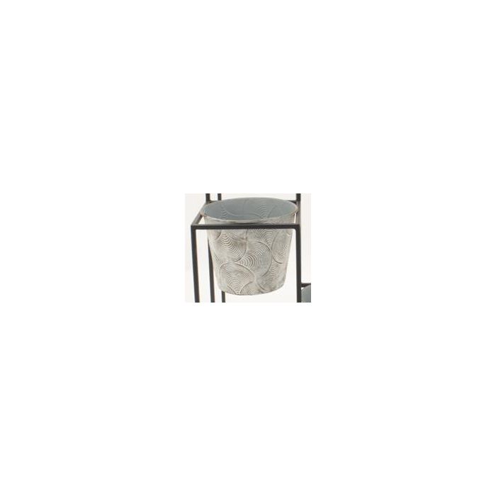 DKD Home Decor Macetero Urban de Metal Color Gris. Medidas: 82 cm Ancho x 25 cm Largo x 81 cm Alto. Característica: Desmontable. 1